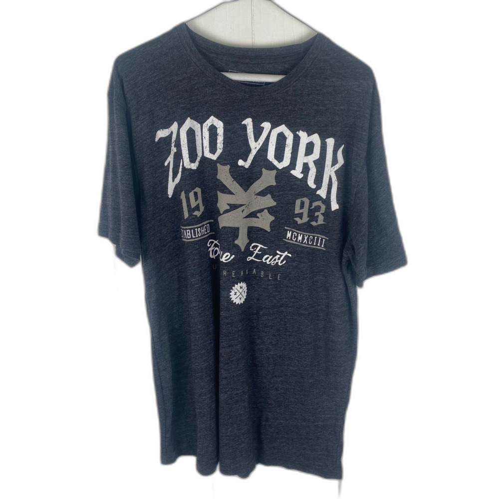 Zoo York Skateboarding T-shirt Men's Size Large Skating Streetwear Grey Tee